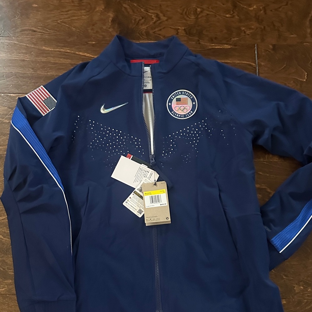 Nike Navy Blue Team Jacket with USA Logo